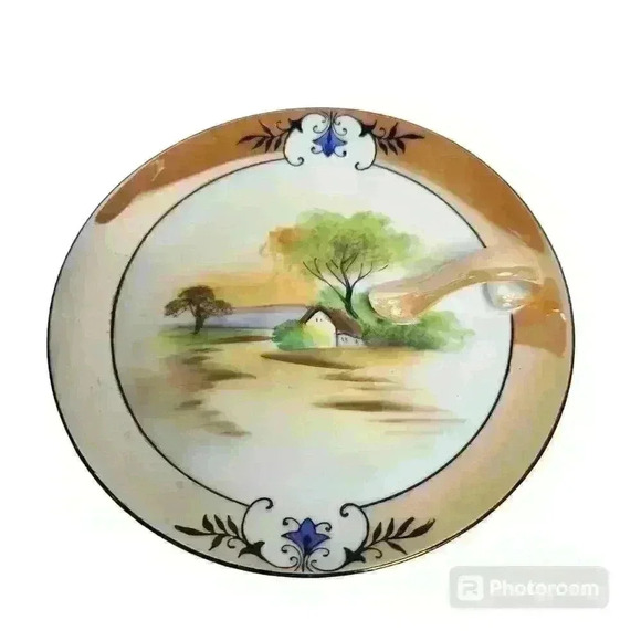 Vintage Noritake Japanese hand painted Lemon Serving Plate - Picture 1 of 5